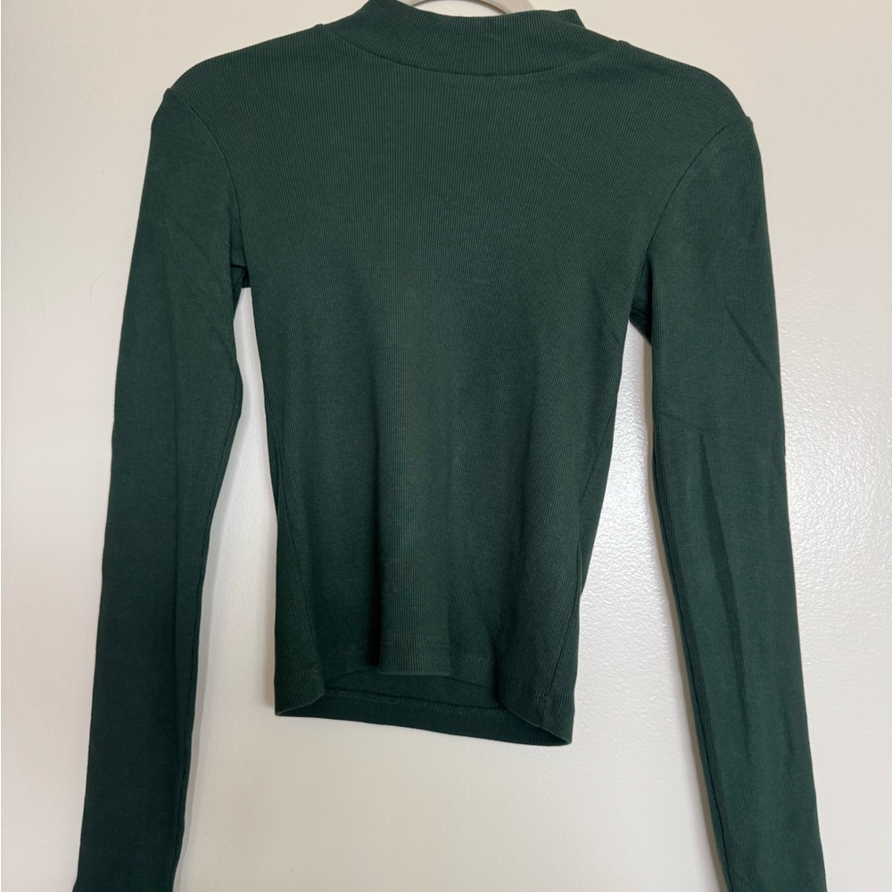 All Saints Forest Green Long Sleeve Top